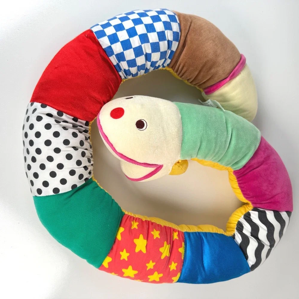 BRIO Soft Patchwork Snake Plush Vintage Sensory Toy 1993 XL 50